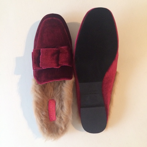 NWOB Catherine Malandrino Furrow Faux Fur Mules - Picture 4 of 4